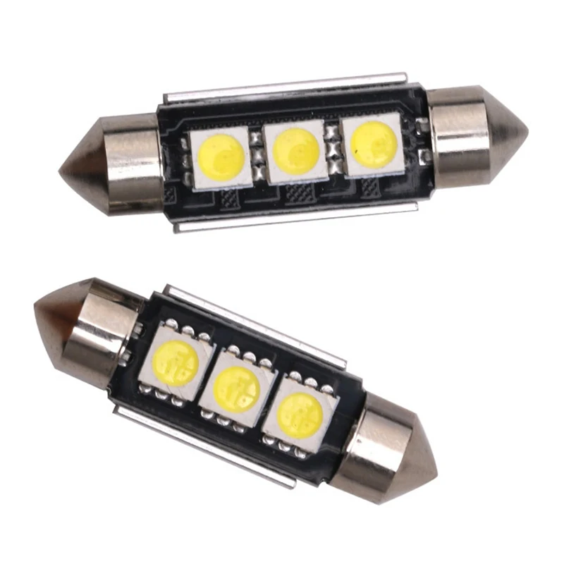 2 шт. 36 мм 39 мм 41 мм SMD 5050 Светодиодный белый синий купольный гирлянда автомобисветильник CANBUS без ошибок C5W светодиодная лампа авто лампа светильник 12 В