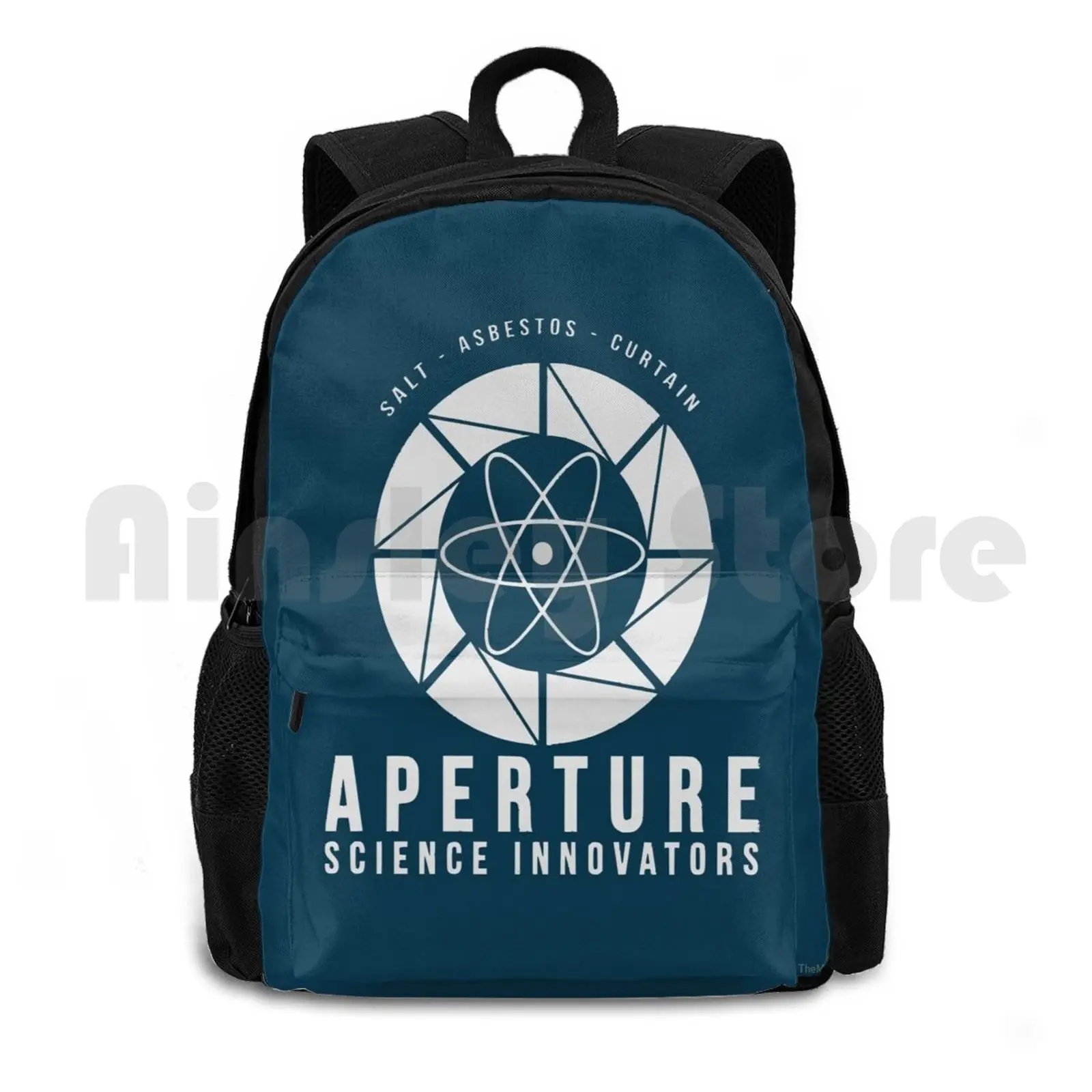 Aperture Science Innovators Logo Outdoor Hiking Backpack Riding Climbing Sports Bag Portal Science Aperture Science Portal 2