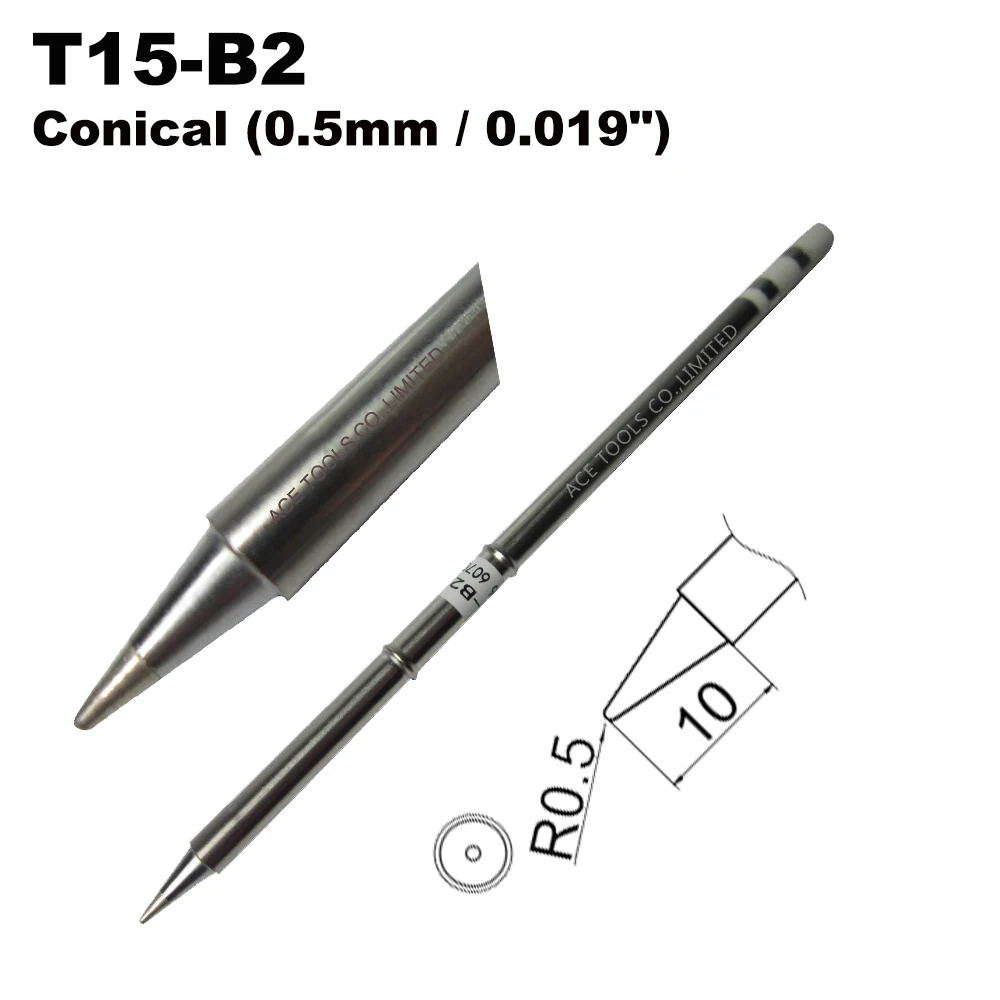 5 PCS T15-B2 Replacement Soldering Tips for HAKKO FM-203 FM-204 FM-206 FX-951 FX-950 FX-952 FX-9501 FM-2028 FM-2027 FM-2021