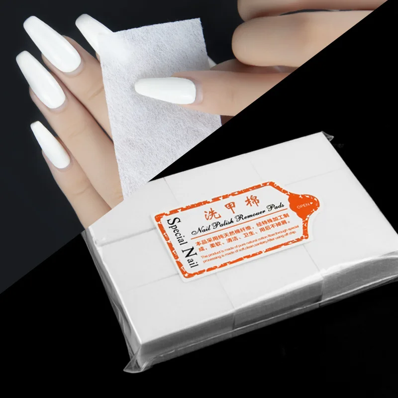 Toalhetes sem fiapos do prego guardanapos removedor de verniz do prego gel descartável toalha de lavagem do prego almofadas de algodão manicure pedicure gel ferramentas