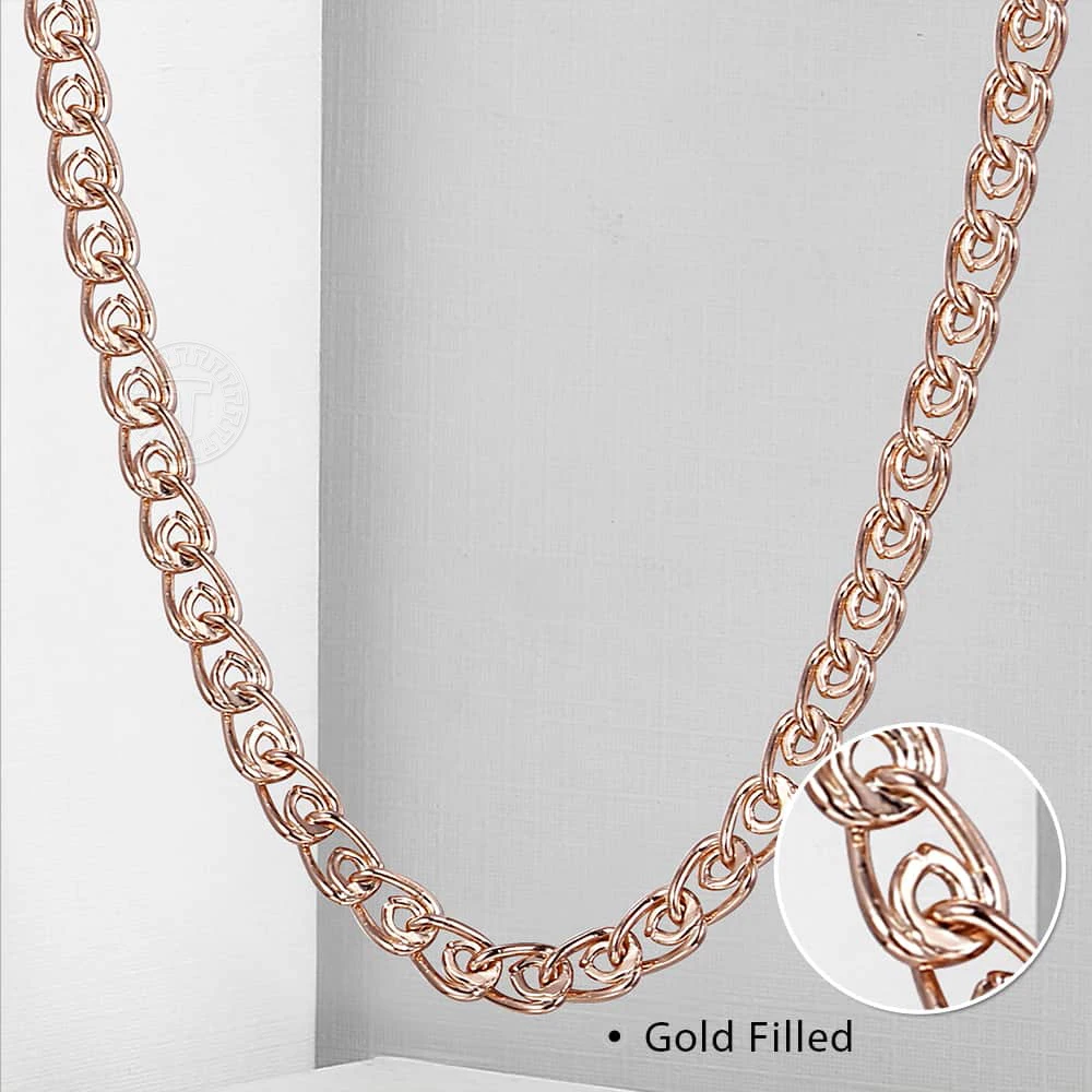 3mm Men Womens Snake Chains Necklace 585 Rose Gold Color Link Fashion Jewelry Gifts Wholesale Party Wedding 50 60cm GN462