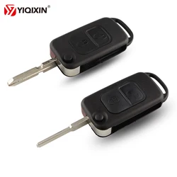 YIQIXIN 2 Button Flip Folding Remote Key Shell Cover Infra Red For Mercedes Benz SLK E113 A C E S W168 W202 W203 B200 A160 W124