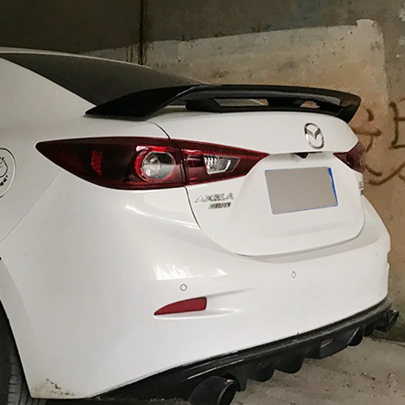 High quality ABS material  spoiler For Mazda 3  M3 Axela 2014 to 2018 year spoiler Primer or any color for Mazda 6 Axela