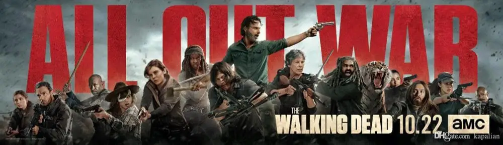 

The Walking Dead Cast Banner 72x24 inches High Quality Art Poster Print Picture Painting