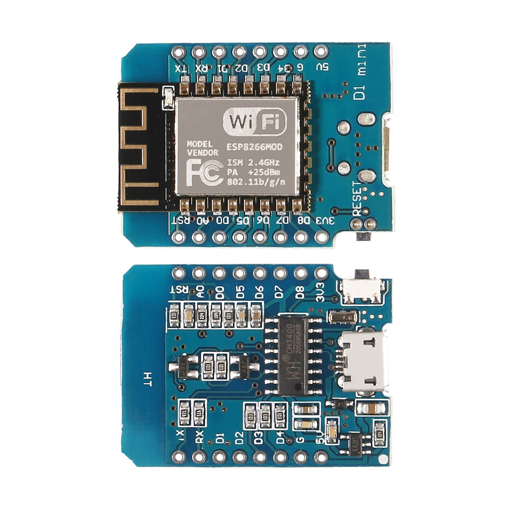 6Pcs ESP8266 ESP-12 Wemos D1 Mini WiFi การพัฒนา Micro USB 3.3V ขึ้นอยู่กับ ESP-8266 Pin ESP12 weMos D1 Mini โมดูล