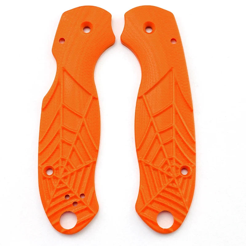 1 par de empuñaduras de cuchillo verde oliva G10 para Para3 C223 cuchillo plegable de araña Material de parche empuñaduras de tela de araña accesorios DIY