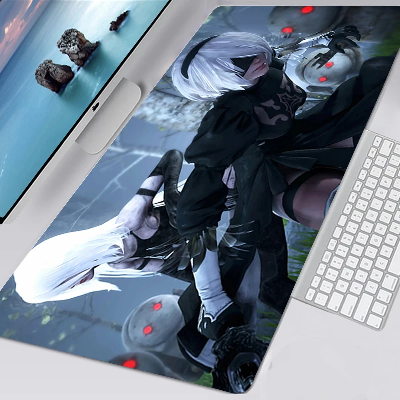 

Коврик для мыши с надписью NieR Automata, компьютерные игровые аксессуары, нескользящий коврик для мыши для геймеров, коврик для мыши, коврик для мыши 90x30
