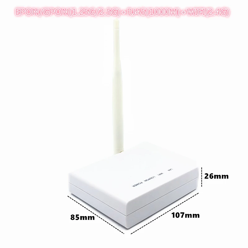 

ONU EPON 1,25G GPON 2,5G XPON (1,25g/2,5g)ONU с Wi-Fi FTTH сети onu wifi модем 10/100/1000M RJ45 wifi 2,4G для переключателя OLT