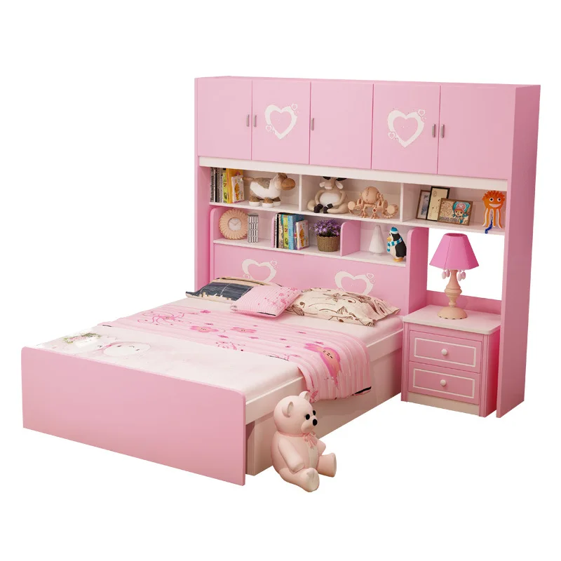 Simple storage combination under the bed with wardrobe bed Child bed multifunctional boy and girl environmental protection child