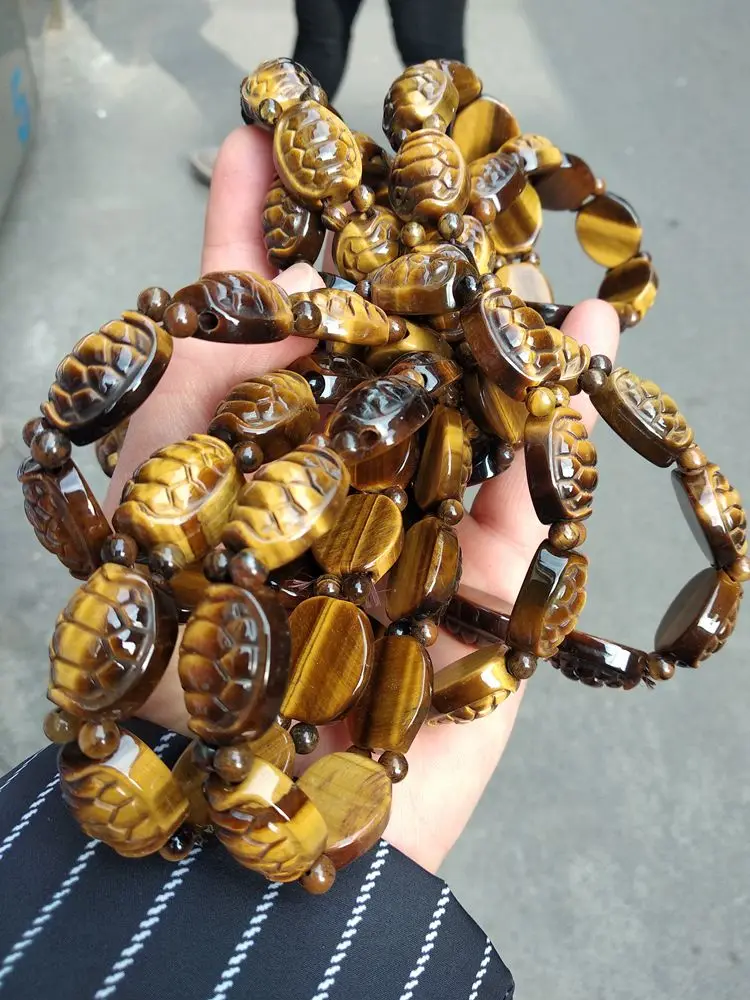 One Nature Hu Jing Shi Carven Bangle Turtle Gemstone Tortoise Bead Bracelets Mascot Amulet Bless