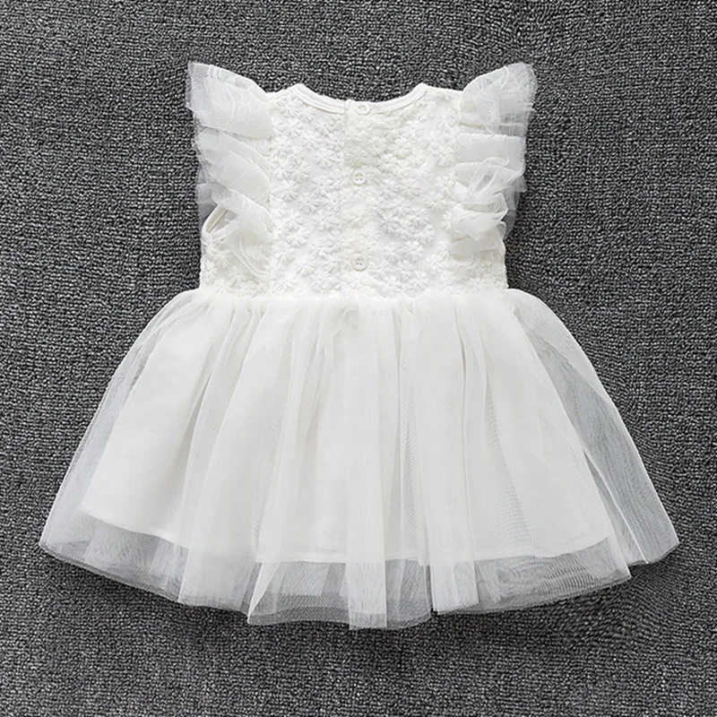 Ruffles Lace Newborn Baby Girl Wedding Pageant Dress Christening Gowns Princess Party Dresses Girls Clothes