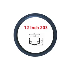 BMX Single Layer Aluminum Alloy Bicycle Rims 24 Hole 14G A/V Valve 203 Kids' Bikes 12 Inch 12
