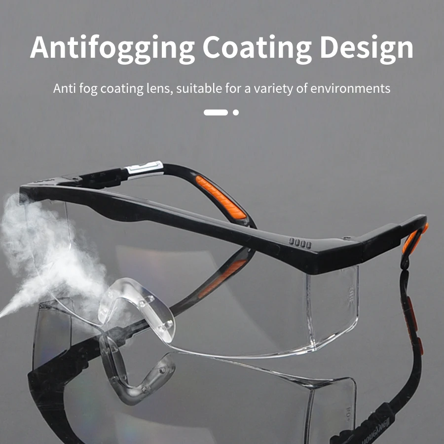 Safety Goggles Glasses Anti Chemical Splash Goggle Economy Clear Anti-Fog Lens Eye Protection Sand-Proof Labor Striking Glasses
