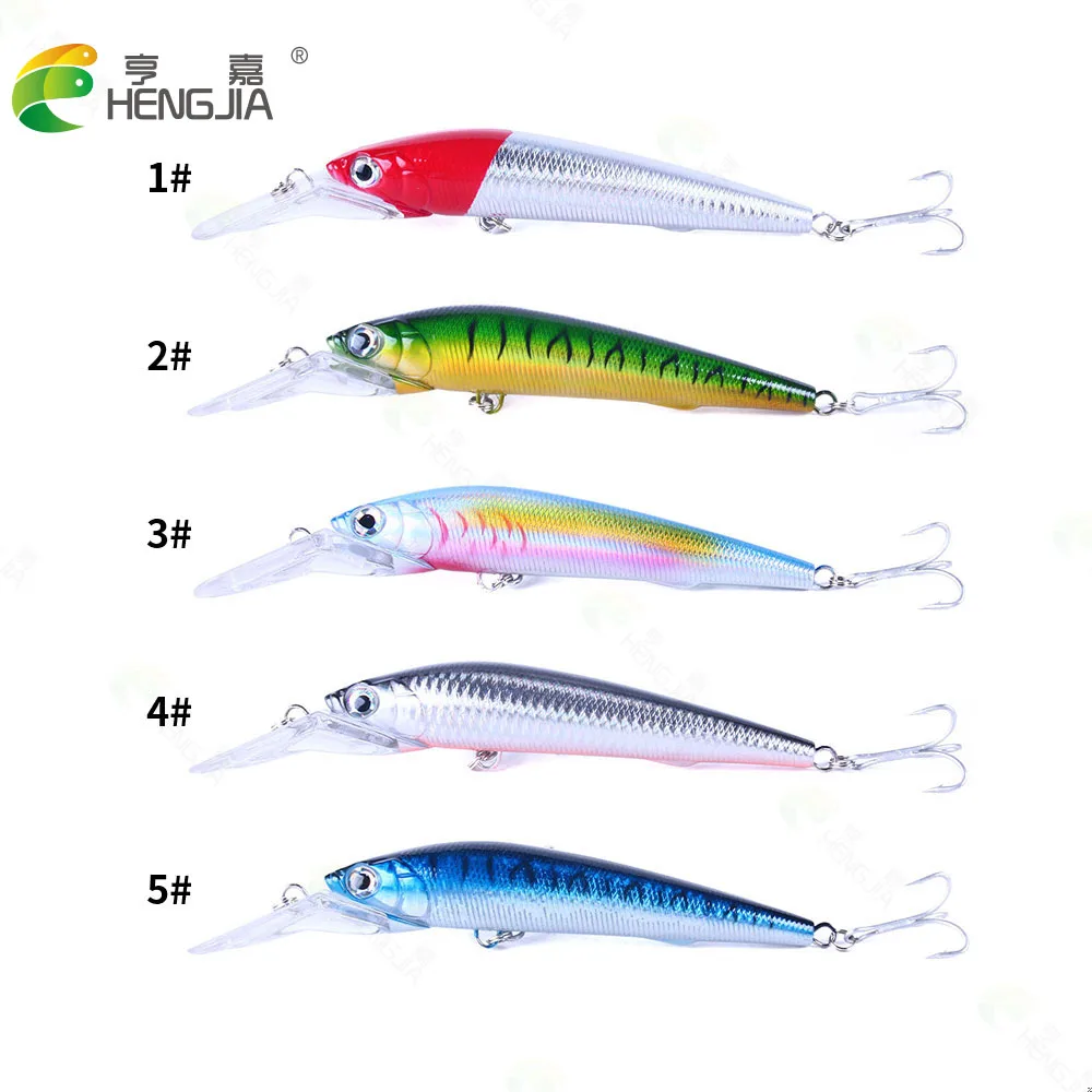 18cm 41g Fishing Lure Minnow Artificial Bait 3D Eyes Plastic Wobblers Tackle Pesca Carp Pike Walleye Fishing bait Diving 0.8-3m