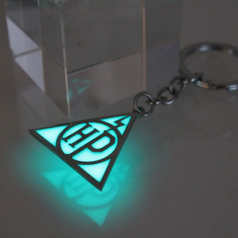 HP Keychain Pendants GLOW in the DARK Amulet Gifts Car key chain