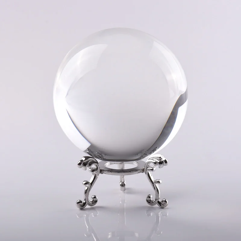 FengShui-bola de cristal mágica para fotografía, globo de adivinación, esfera de cristal de cuarzo, decoración del hogar, 60/80MM