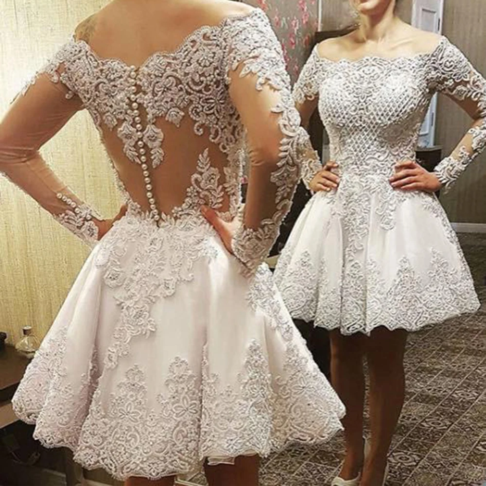 Robes de mariée de luxe CitroBeading, corsage 2 en 1, poignées en tulle de peau, robe de mariée à train amovible, appliques à manches longues, quoi que ce soit, 2020