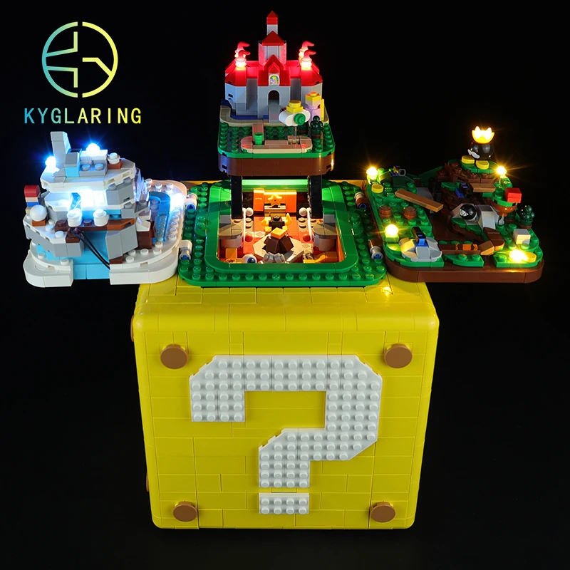 

Kyglaring Led Lighting Set DIY Toys (Classic Version) for 71395 64 Question Mark Block Blocks Building (Only Light Kit Included)