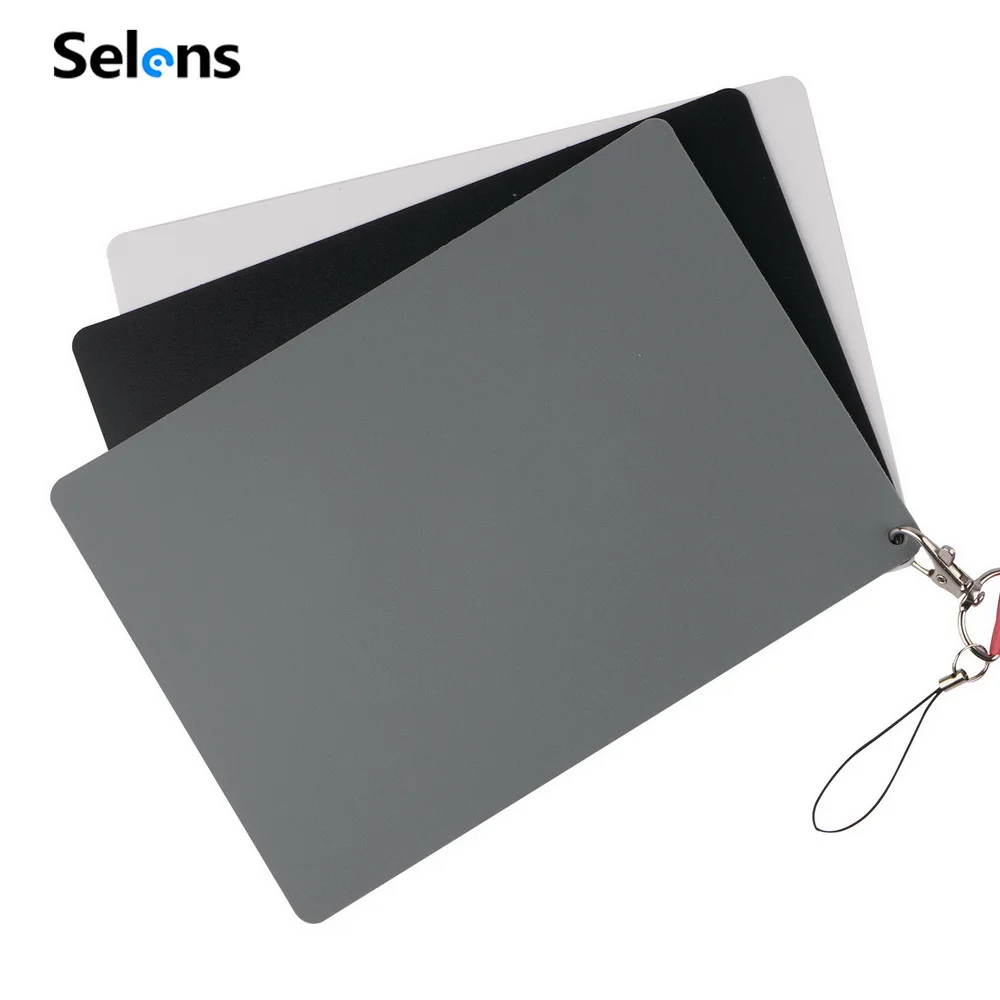 3 em 1 13x18cm cartão cinza digital branco preto 18% cor cinza equilíbrio branco e conjunto de alça para fotografia digital