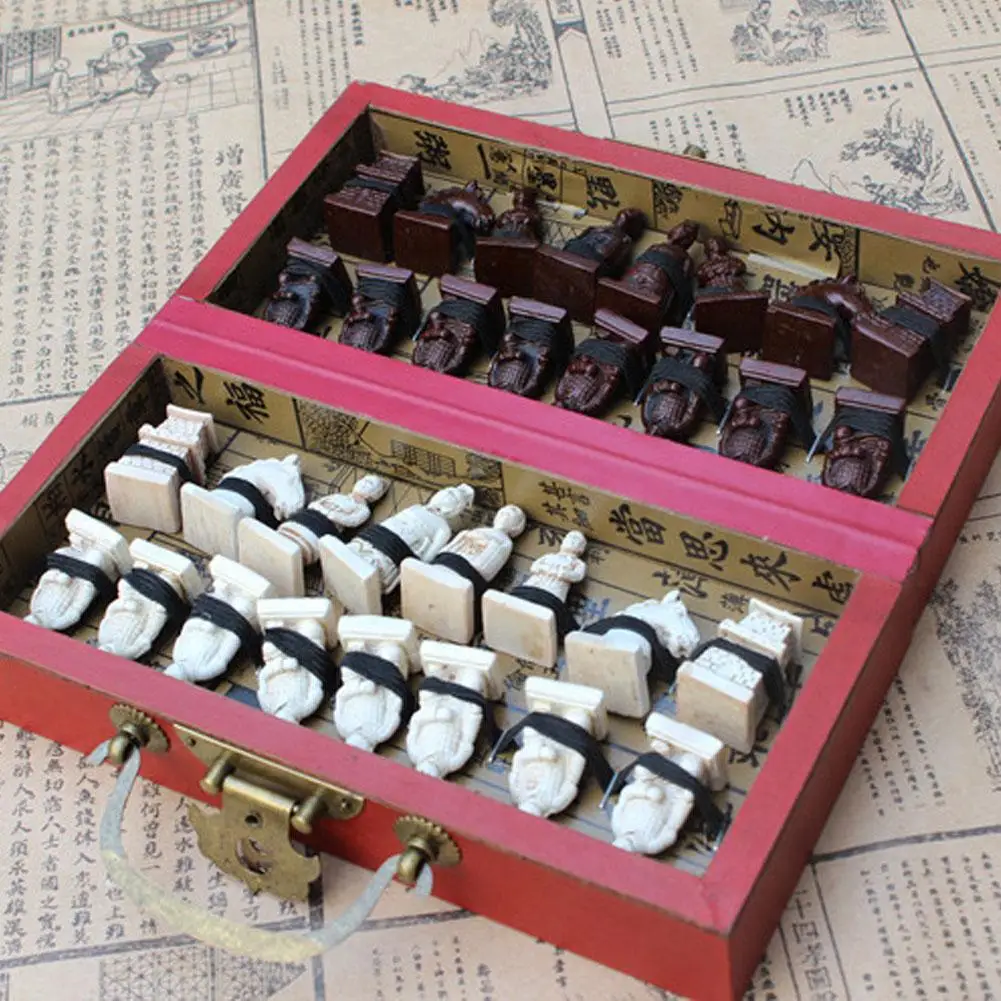 Kids Adults Professional Qing Dynasty Soldiers Table Chess Board Fun Toy Game