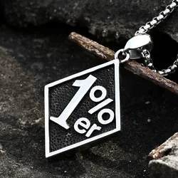 Beier Stainless Steel 1% Battery Pendant Chain Necklace men Jewelry BP8-091