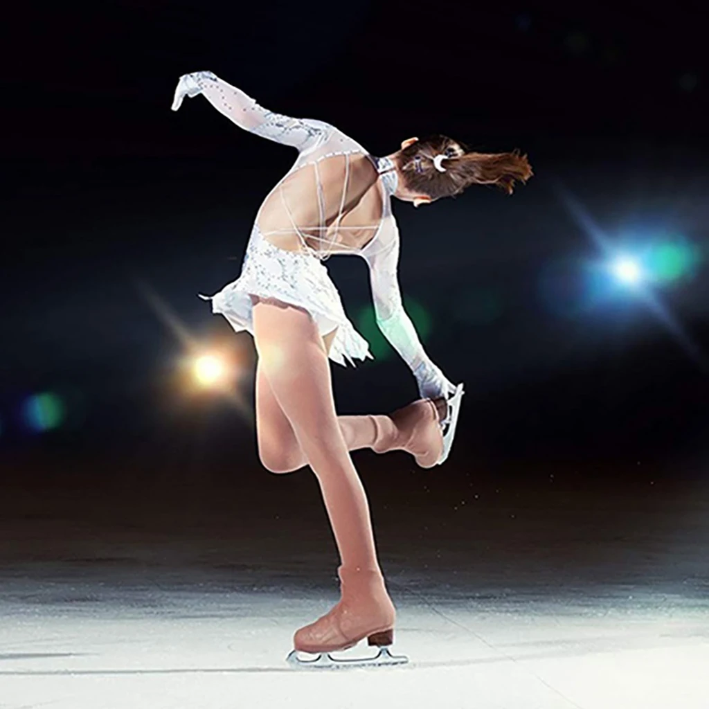 Premium Skating Buckled Tights Figure Skating Crystal Pants Soft Thermal Winter Sports Equipment for Girls Women Adults Kids