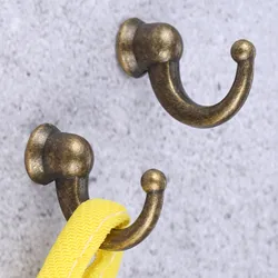 2pcs Antique Bronze Wall Hooks Door Hanger Hook Vintage Bathroom Kitchen Furniture Hardware with Screws