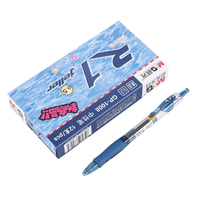 

M&G 12 Pieces 0.5mm Comfortable push gel pen gel-ink pens papelaria Canetas escolar Office accessories school supplies R1