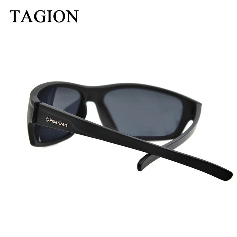 2024 TAGION Luxury Designer Brand Men\'s Sports Sunglasses Polarized UV400 Outdoor Eyewear Driving Lenses Black Glasses TG5104