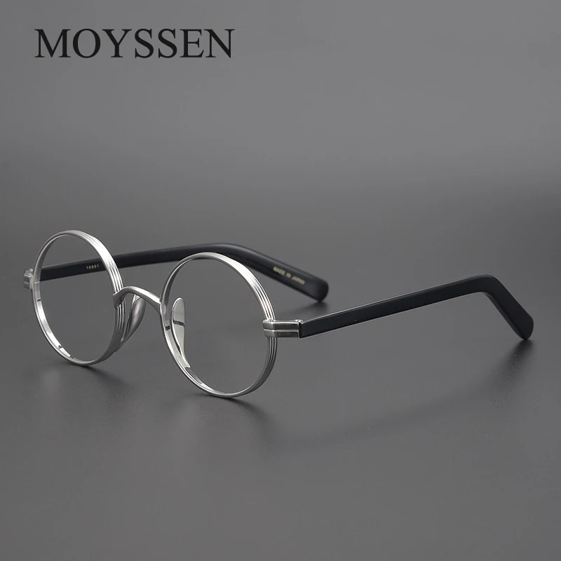 2021 Men's Round Vintage Titanium Acetate Glasses Frame Women Luxury Opitcal Prescription Eyeglasses Japanese Handmade Eyewear