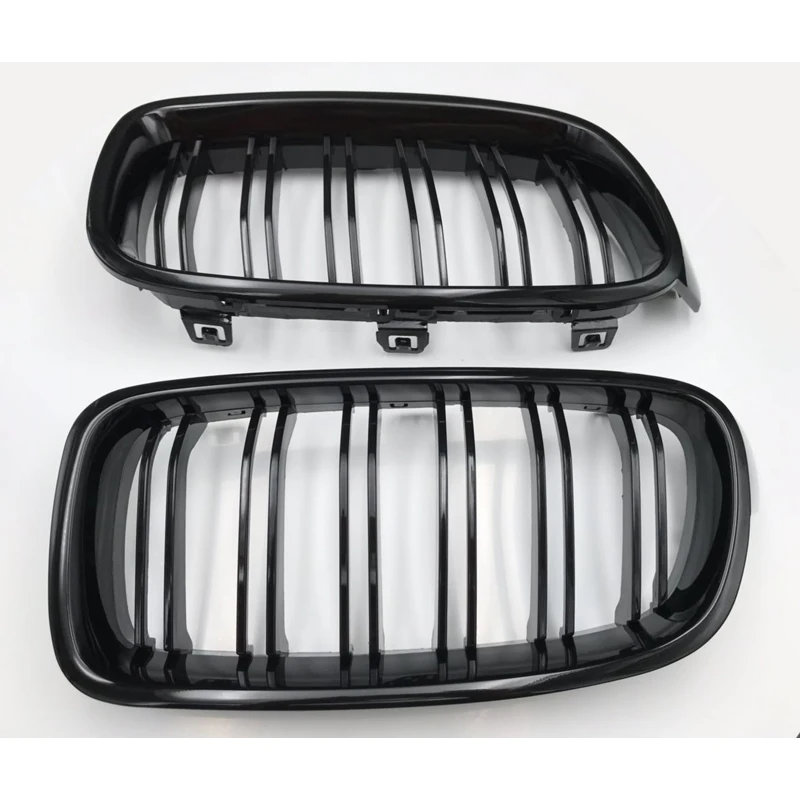 

For BMW 3-Series F30 F31 F35 2012-2017 1 Pair Gloss Black Front Kidney Grill Double Line Grille Repair Part Grilles