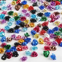 100pcs Rose Flower Aluminum Jewelry Making Spacer Beads 6mm/8mm/12mm For Bracelet