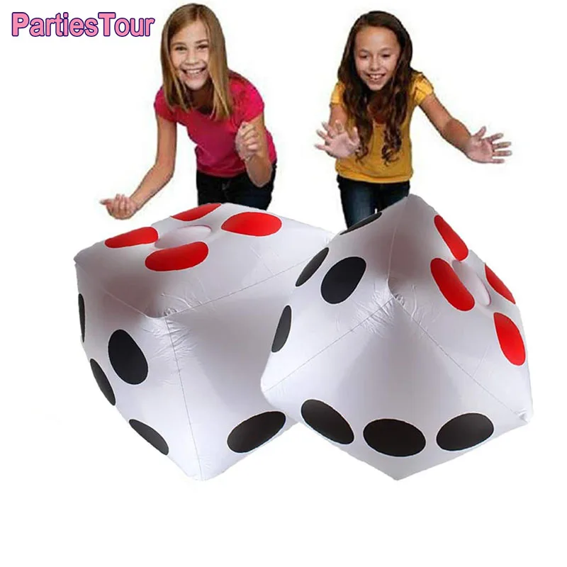 1pc 30cm Jumbo Inflatable Dice  Drinking Game Casino Theme Party Decor Playing Cards PVC Dice Outdoor Broad Game Pool Party