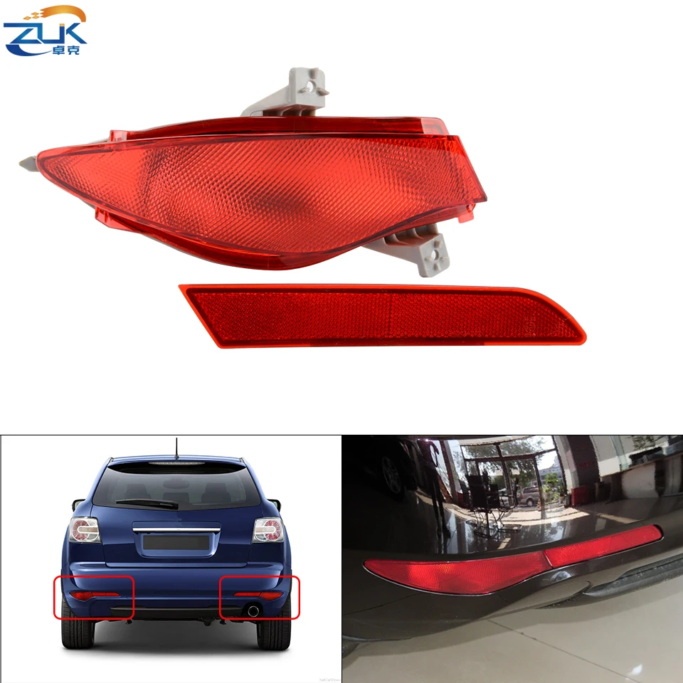 ZUK Left Right Rear Bumper Reflector Rear Fog Light Fog Lamp For Mazda CX7 CX-7 2008 2009 2010 2011 2012 2013 2014 2015