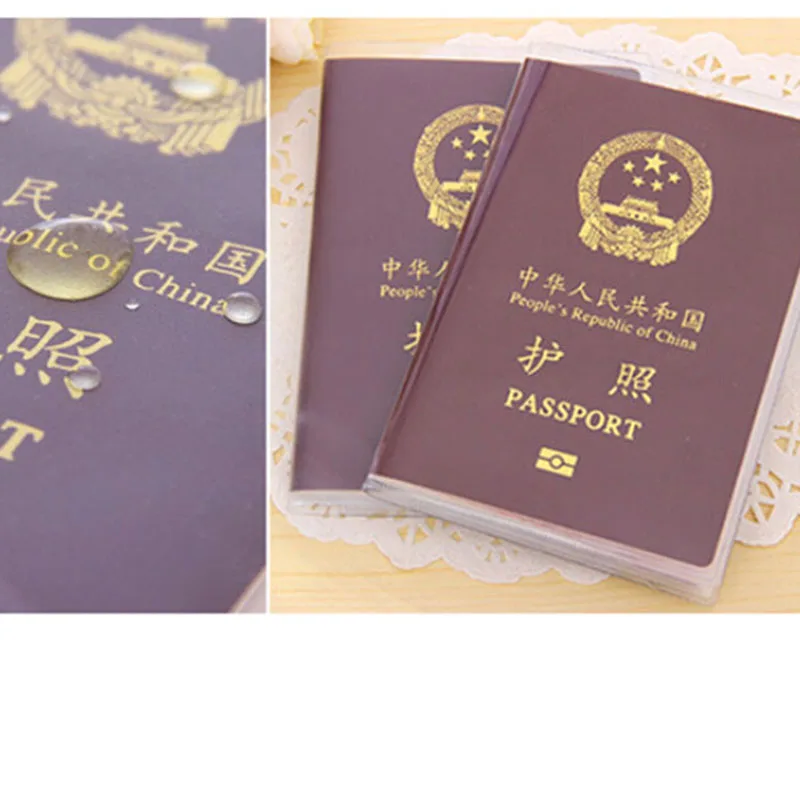 PVC Passport Cover Transparent Passport Cover Case Clear Waterproof travel document bag passport holder Drop Shipping