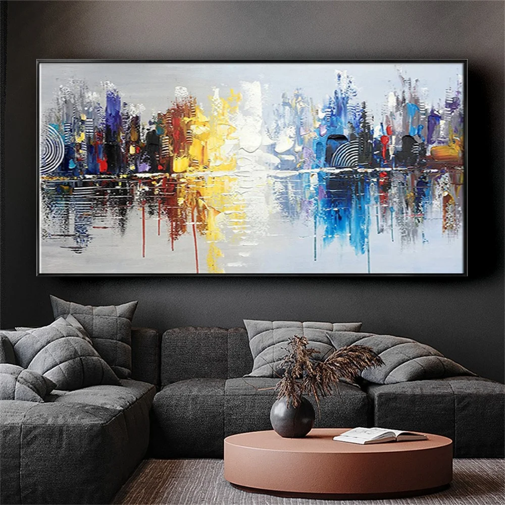 

100% Handmade Abstract oil Painting Modern Canvas Picture For Living Room Modern Cuadros Salon decoration mural High Quality