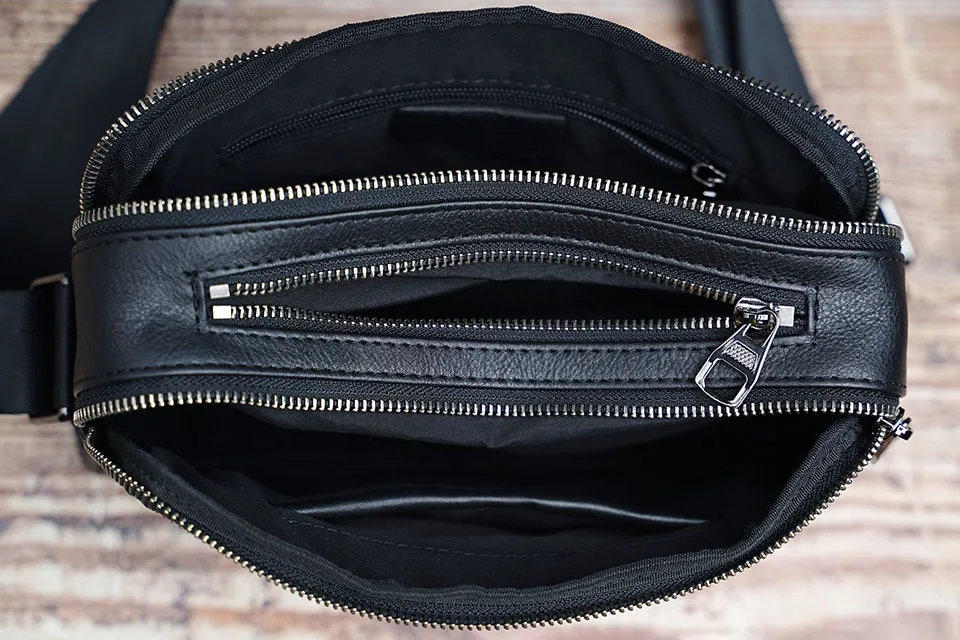 NUPUGOO Casual männer Schulter Tasche Aus Echtem Leder Klassische Umhängetasche Einfache Crossbody Hohe Qualität Leder Für 9,7 Zoll iPad – Detail 16