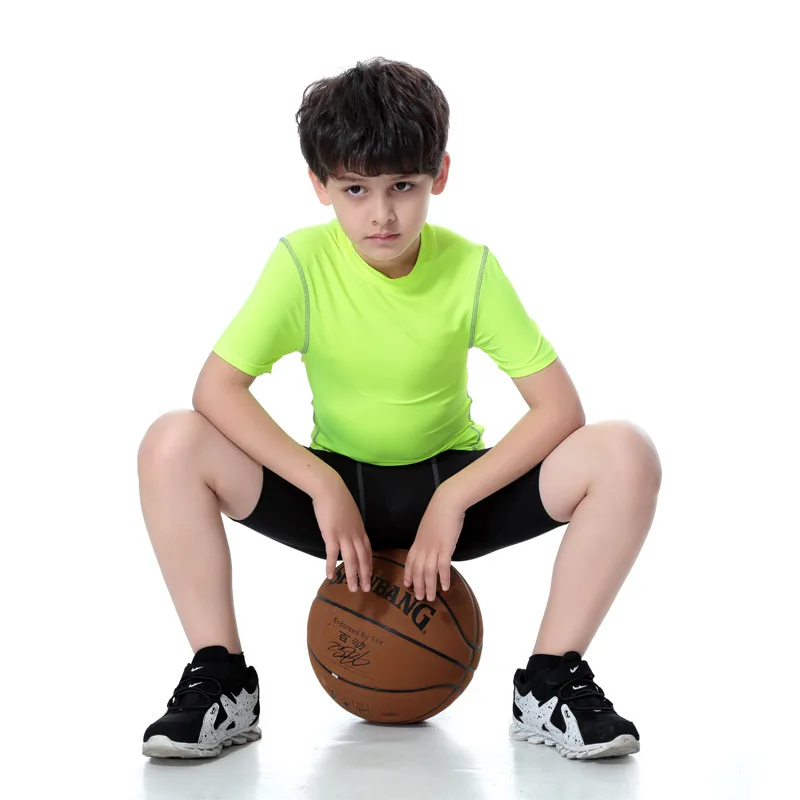 Children Kids Teens Girls Boys Running Shorts Summer Quick Dry Tight Leggings Compression Sport Base Layer Pants Custom Logo