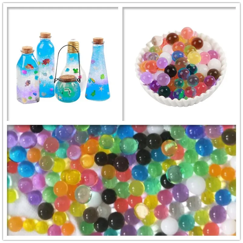 200 PCS Crystal Soil Mud Hydrogel Gel Kids Children Toy Water Beads Growing Up Water Balls Wedding Home Potted Decor