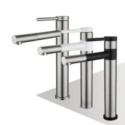360 Rotating Bathroom Basin Faucet Cold and Hot Mixer Sink Tap Brushed 304 stainless steel Kitchen Toilet Lavotory Faucets