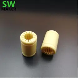 2pcs 3D Printer Solid Polymer LM6UU Bearing - 6mm shaft - RJMP-01-06 Solid Plastic Bearing for CNC Motion
