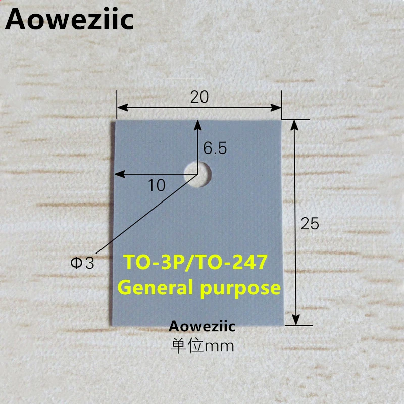 20 pièces TO220 TO-220 TO-3P TO-247 Transistor Isolation Joint Silicone Dissipateur De Chaleur Silicone Feuille D\'isolation Tout Neuf Et Original