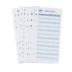 A6 Size 12Pcs Budget Card Six-color Hole Cash Plan Consumption Card Paper Budget Business Envelope Letter Paper Printing Set