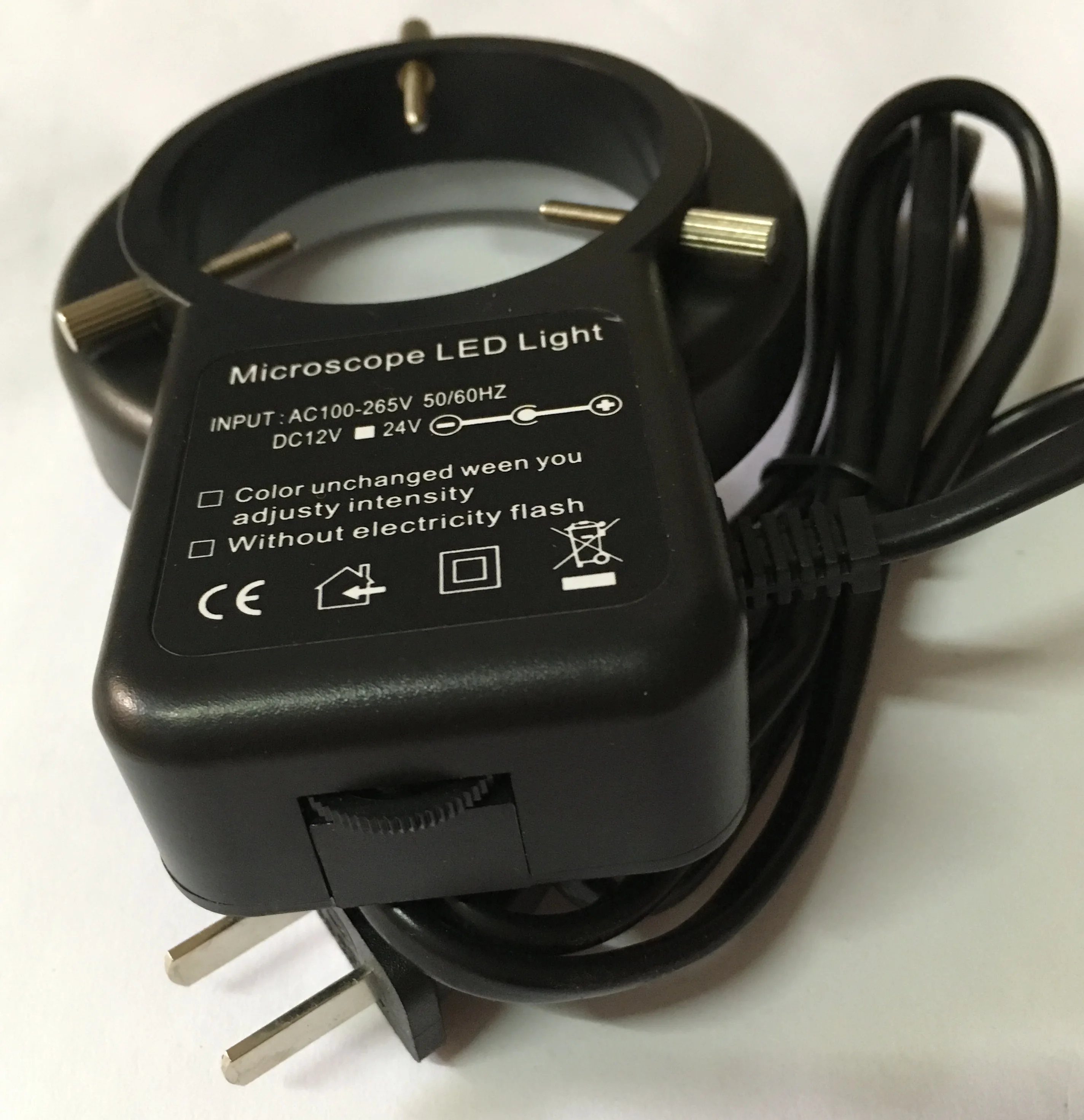 แหวนแสงสำหรับกล้องจุลทรรศน์แหวนปรับไฟ LED กล้องจุลทรรศน์เดียวแหวนแหล่งกำเนิดแสงสำหรับกล้อ...