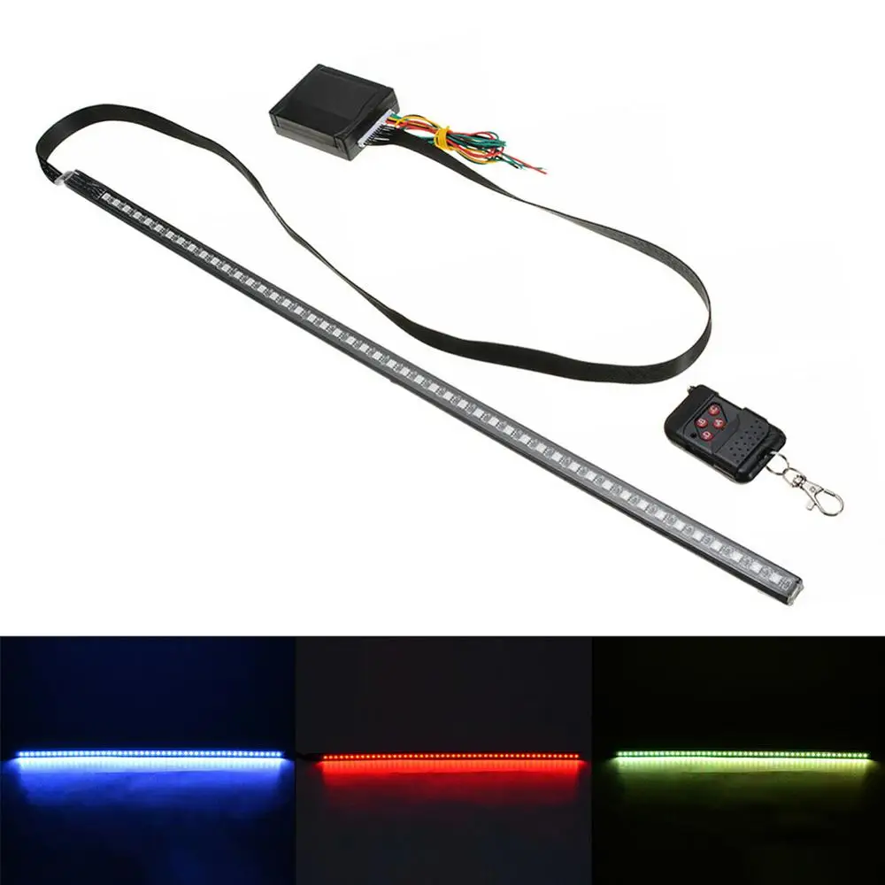 22inch 48LED 12V RGB Car Scanner Knight Rider Strobe Flash Light Strip Car Turning Signal light Strip with Remote