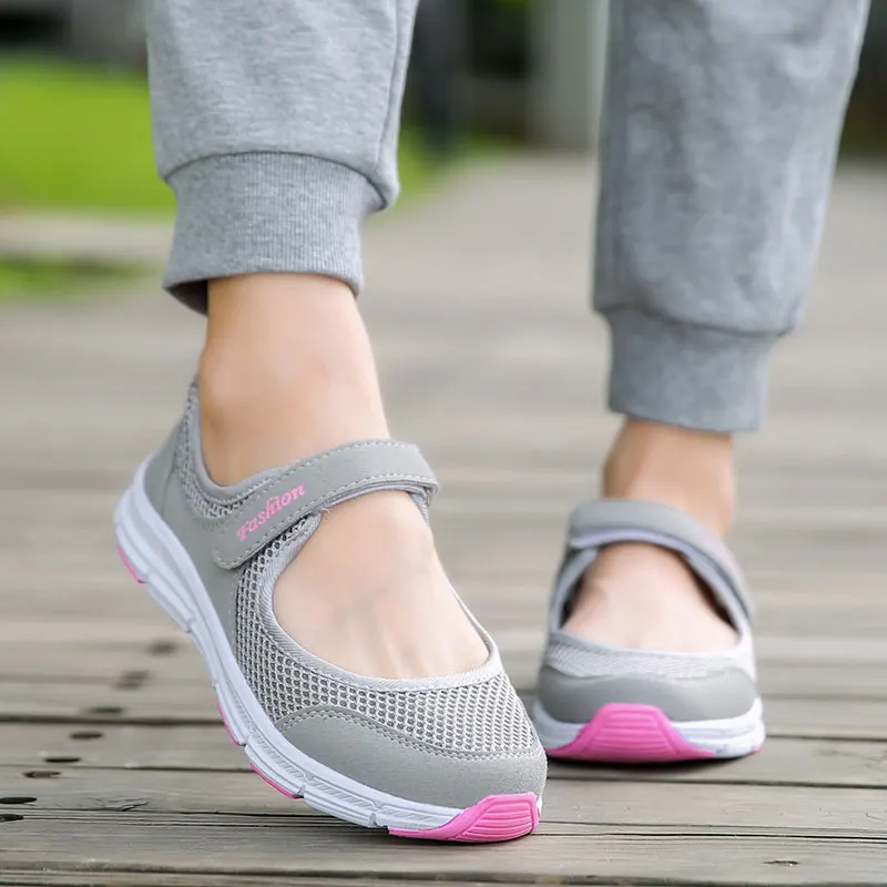 MWY Womens Shoes Breathable Mesh Casual Shoes Women Fashion Sneakers Zapatillas Deporte Mujer Slip On Ladies Trainers Plus Size