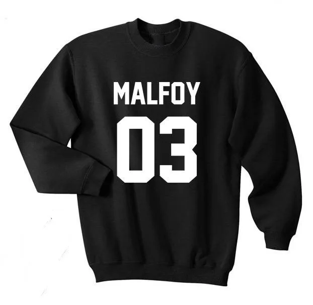 Unisex Sweatshirt Moletom Do Tumblr  Malfoy 03 House of Slytherin  Magic Shirt Top Crewneck