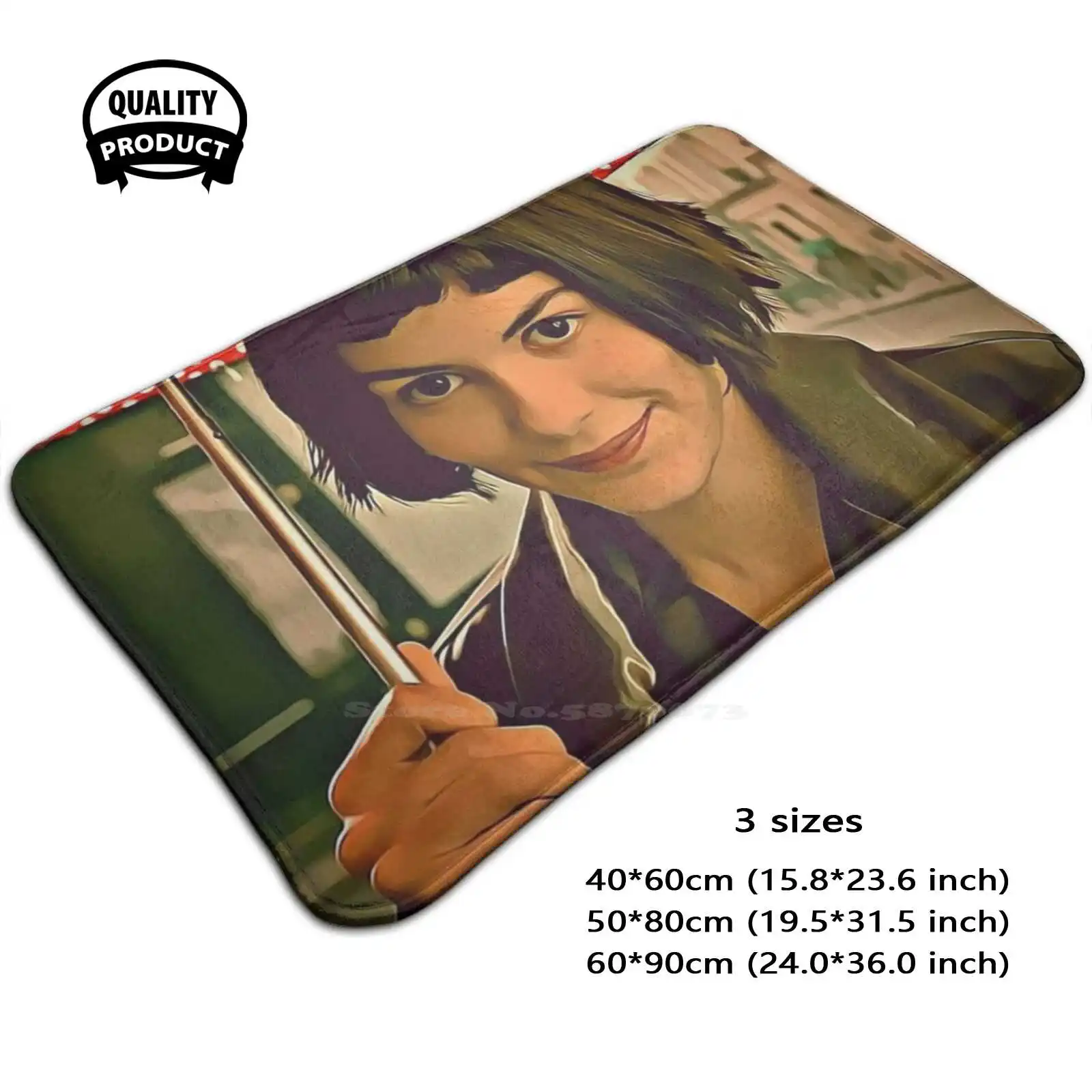 Amélie Soft Cushion Home Carpet Door Mat Car Rug Amelie Poulain Classic Film Classic Movie French Movies Cult Movie