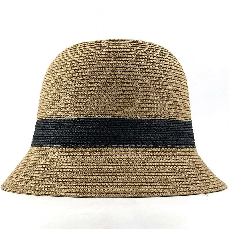 

New Summer Fashion women Straw Hat Lady Summer Sun Hat Visor cap Panama Style Bucket Cap Strawhat Beach Hat Outdoor girl cap