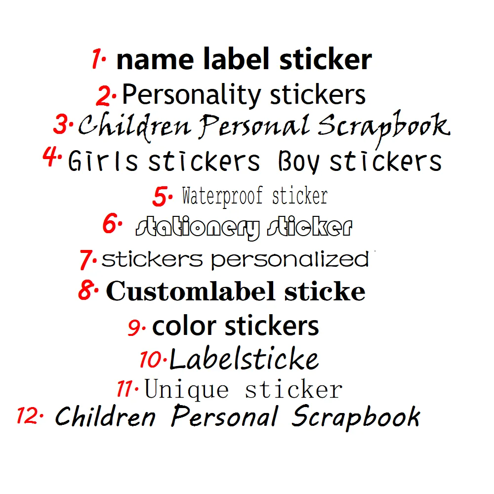 Comprehensive pattern boy girl cartoon pattern custom personal name sticker transportation waterproof label scrapbook school sta